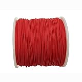 YOUGLE 1.2mm パラコードロープ 100m マイクロコードスプール、ブレスレット用、ウィンドチャイム用コード(レッド)
