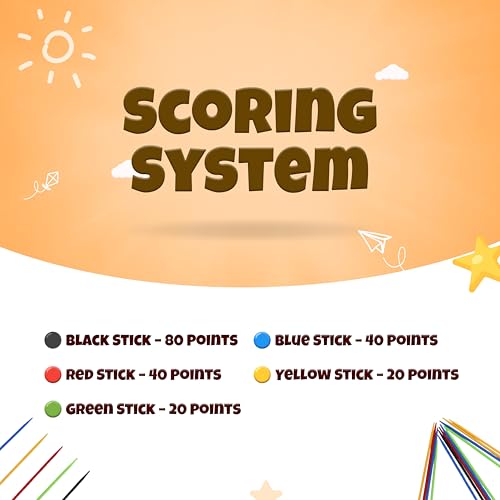 Image of FLYI Mikado Sticks Game for Kids with 41 Colourful Pick-Up Sticks, Fun Multiplayer Indoor Outdoor Board Game Ages 5 Years and Above, Best Return Gift for Kids Birthday Party Activity Play Toy