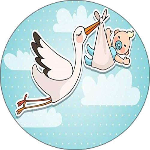 Cialda per torta NASCITA Bambina Cicogna Occasioni...