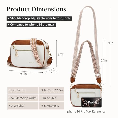Image of Crossbody Purse for Women Small Crossbody Bags Trendy Vegan Leather with Adjustable Shoulder Straps Gift for Mother Wife Mom