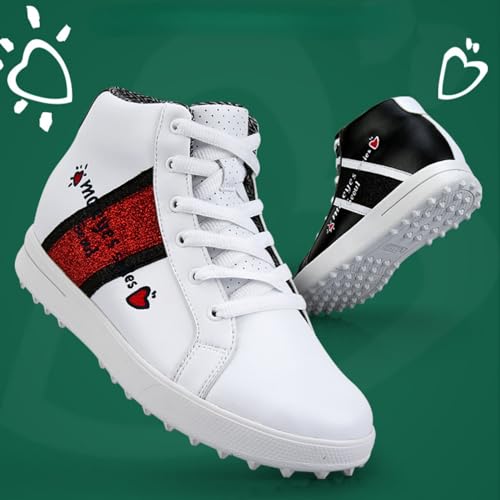 Women's High top Golf Shoes, Waterproof Ladies Lightweight Breathable gaolf Sneakers Designed for Balance Performance Women for Birthday Gifts3