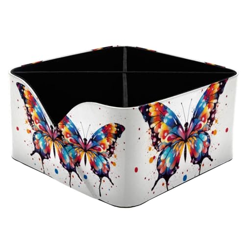 Porte-crayons rectangulaire aquarelle papillon pour bureau - 2