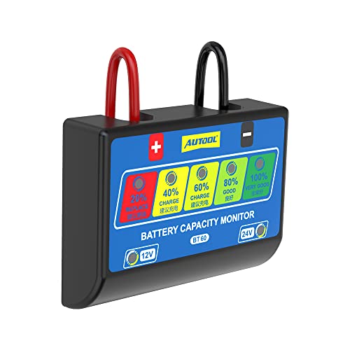 AUTOOL BT60 Accucapaciteitsmonitor 12V/24V Batterijcapaciteitstester met 5-traps indicator - Afbeelding 7