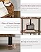 XBurmo Small Round End Table - 3 Tier Design Accent Table, Narrow Side or Bedside Stand, Industrial Vintage Nightstand for Bedroom, Living Room, or Small Spaces, Rustic Brown