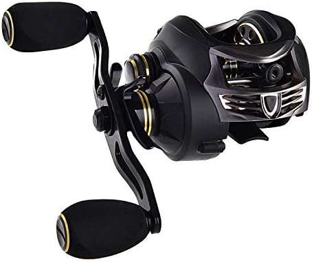 KastKing Stealth Baitcasting Reel - All Carbon Baitcaster Fishing Reel - 6oz Super Light Weight - 16.5 Lb Carbon Fiber Drag, 11 + 1 BB, Dual Brakes