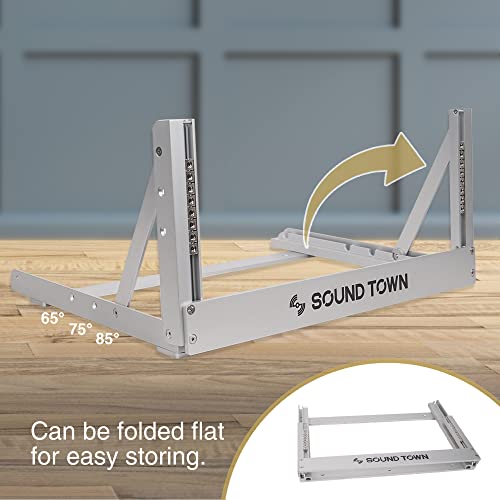 Sound Town 6U Aluminum 2-Post Desktop Open-Frame Rack, Angle Adjustable, For Audio/Video, Network Switches, Routers, Patch Panels (2Pf-6A) #TOP4