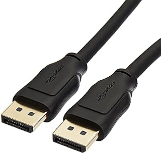 Amazon Basics  8K DisplayPort to DisplayPort 1.4 Cable with 4K 120Hz, 8K 60Hz Video Resolution and HDR Support, 0.9 metres