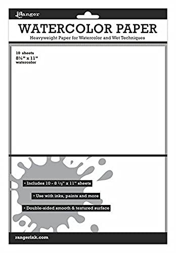 Ranger Surfaces Watercolor Paper, 8.5 by 11-Inch, 10 Sheets per Pack