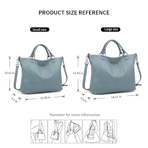 Image of Kattee Women's Soft Genuine Leather Tote Bag, Top Satchel Purses and Handbags