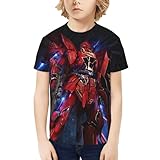 [zhandiffy] 機動戦士ガンダム 青少年 子供服 半袖 Tシャツン クルーネック ショートスリーブ 半袖 通気 スポーツシャツ 男女兼用 L
