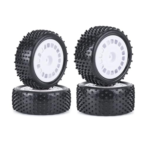 RCJ[̃^CƃzC[ For Wltoys 104001 For Tamiya For TT-02B DT-02 1/10 4 Pcs 88mm oM[^C zC[ ^C RCJ[ It[h [ [VOp[cp(White)