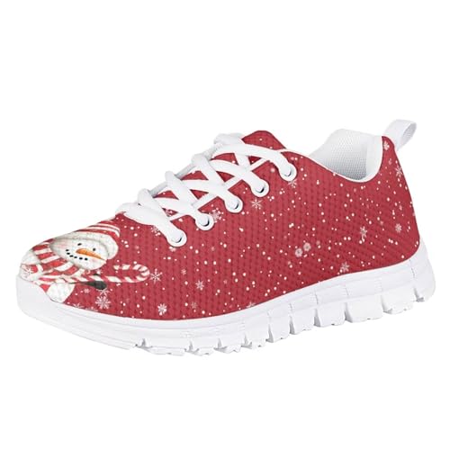Christmas Sneaker for Boy Girls Sport Running Tennis Shoe Lightweight Breathable Lace Up Mesh Athletic Shoes US11-5