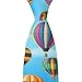 LITPUZC Men's Fashion Neck Ties Hot Air Balloon Blue Sky Cartoon Boys Necktie Festive Holiday Gifts Necktie for Wedding Parties Tuxedo Suit