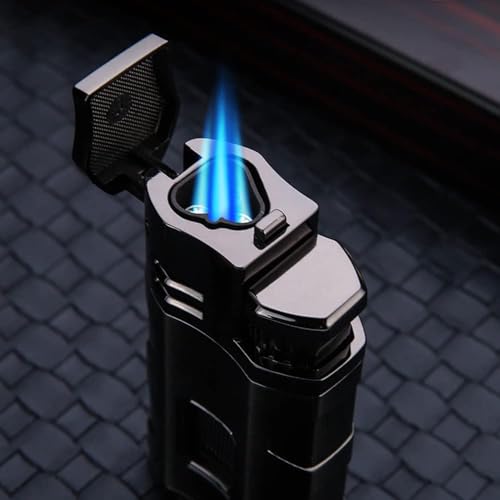 Encendedor antorcha de butano 2 pack metal gris miniatura 3