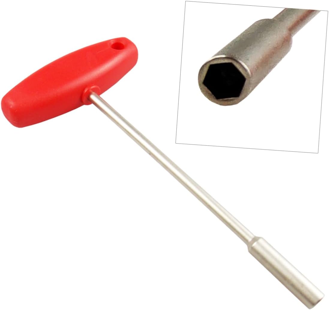 Bicycle Wrench t Shape Sleeve Wrench Spanner Wire Adjust Tool Key Hole for Home