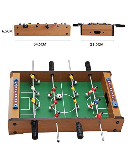 Foosball Table,Wooden Mini Tabletop Billiard Game,Easily Assemble Soccer Tabletop Competition Game,Tabletop Puzzle Finger Battle Athletic Soccer Football Game,Soccer Table For Arcades,For Family Game #TOP2