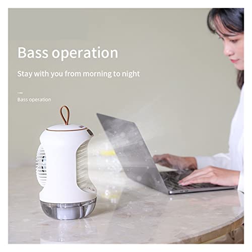 Ventilador para acampar portátil y recargable de 2000 mAh mini enfriador blanco de pie usb 2