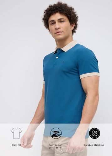 Image of Nostrum Mary Half Sleeve Polo T-Shirt with Two-Tone Collar, Stylish T Shirt for Men, Polo Tshirts for Men, Cotton T Shirt for Man, Casual Tshirt for Mens Boys