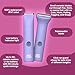 HAPPY CURVES Smoothie Bikini Trimmer - Electric Razor for Women, Waterproof Hair Groomer with Adjustable Guards, Personal Shaver for Pubic Hair, Ladies Intimate Shaver and Body Trimmer (Berry 1.0)