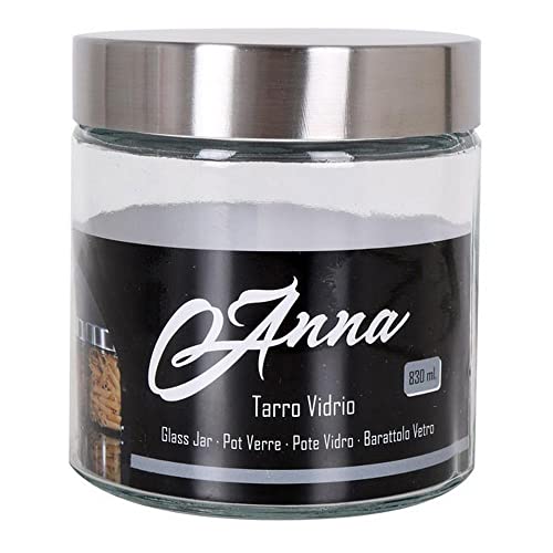 ANNA - Tarro vidrio tapa acero 830 ml