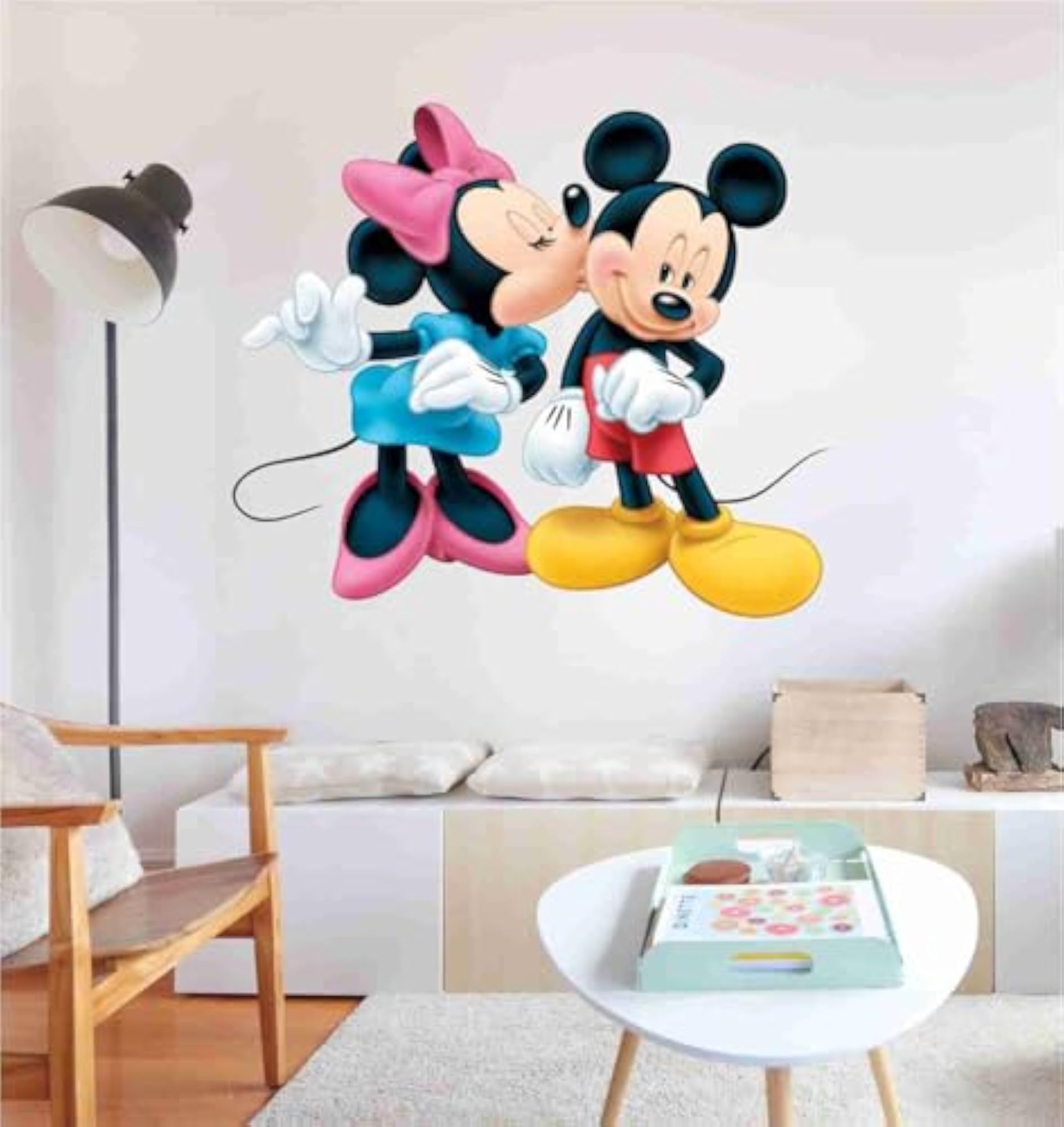 Fun Pose Mickey Mouse Wall Sticker, Multicolor PVC Vinyl