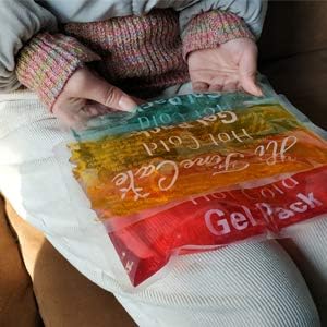 Pain Relief Flexible Ice Pack for Injuries Hot & Cold Therapy Reusable Gel Pack/Heat Wrap - Great for Back, Waist, Shoulder, Neck, Ankle, Knee and Hip (Type G)