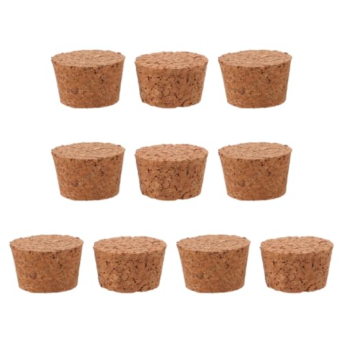 OUNONA 10pcs Soft Wood Bottle Corks, Glass Bottle Sealing Plug Stopper