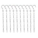 10 Pack Closet Organizer Clothes Hangers Space Saving, Stainless Steel Chain Clothes Hanger Organize