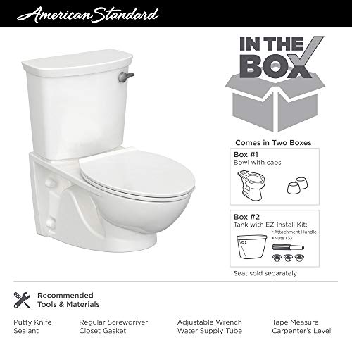 American Standard 2882107.020 Glenwall Vormax Wall-Hung Elongated Toilet With Left Hand Trip Lever, 1.28 Gpf, White #TOP3