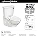 American Standard 2882107.020 Glenwall VorMax Wall-Hung Elongated Toilet with Left Hand Trip Lever, 1.28 Gpf, White