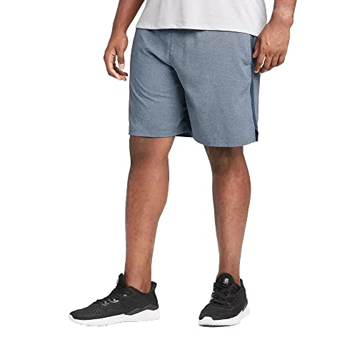 All in Motion Men's Lined Run Shorts 9" (as1, Alpha, xx_l, Regular, Regular, Blue/Grey, Athletic)