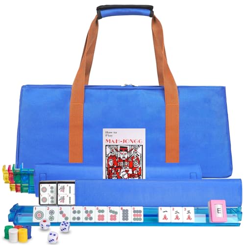 Juego profesional de Mahjong con 166 fichas y accesorios