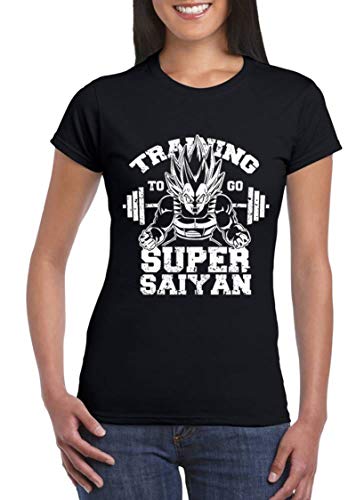 UZ Design T Shirt Training Super Sayan Goku Femme Enfant Crossfit Tee Shirt DBZ Vegeta Musculation, Femme - L