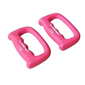 GYMENIST Set of 2 Hand Shaped Neoprene Exercise Workout Jogging Walking Cardio Dumbbells Pair
