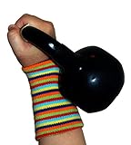 Kettlebell Wrist & Forearm Guards | Impact-Absorbing Wristbands for Kettlebell Training | Protects from Bruises | Breathable & Sweat-Wicking | Unisex Stretch Fit | One Size Fits All (Pair)