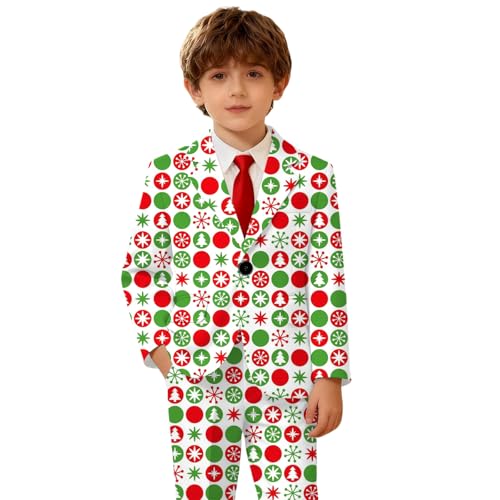 Genérico Abrigos para Niños - Chaqueta Estampada Infantil Moderna para Celebraciones Navideñas Y Eventos Formales O Casuales