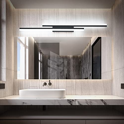 PRESDE 48 Inch LED Vanity Light Bar, Modern Black Bathroom Lighting Fixture Over Mirror by PRESDE - Image 3