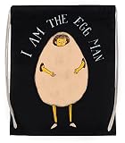 GENIGMAE Not My Fault Borsa in Cotone Sportivo da Palestra con Coulisse Sport Cotton Black Bag