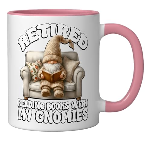 Taza de cerámica para lectura Retired Gnome 11 oz miniatura 2
