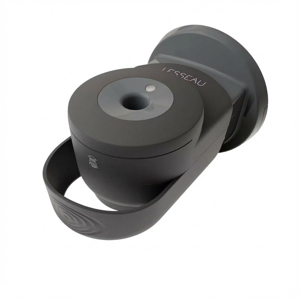LESSEAU Dispenser NERO Manuale dosatore sapone detergente solido per le mani - Zero Plastica e Zero Sprechi - Compatto ed Elegante - Montabile a parete
