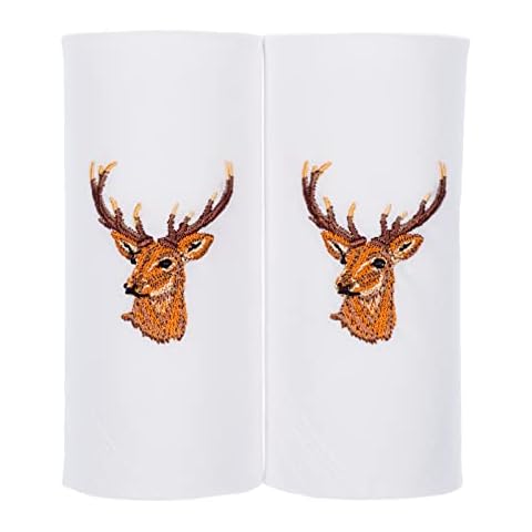 MANDITTIONS Embroidered Cotton Handkerchiefs Set Cover