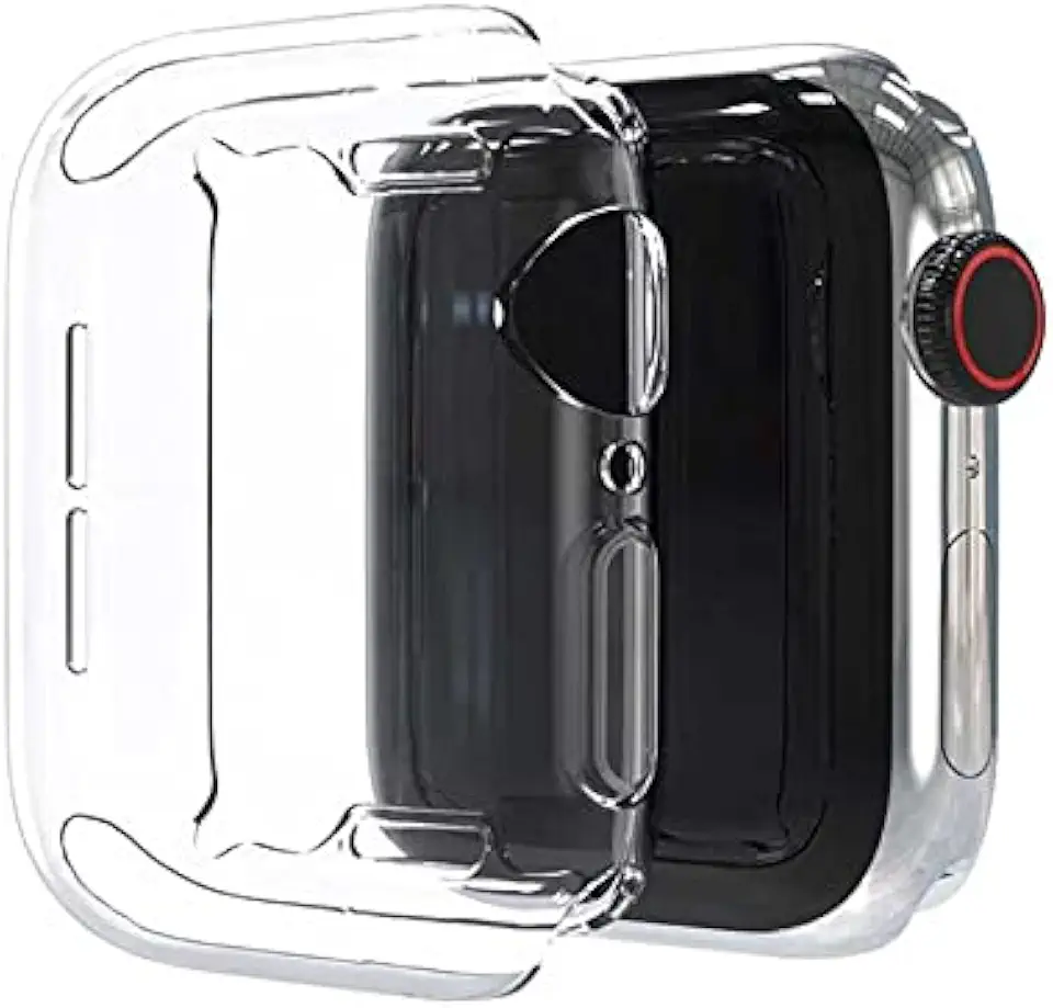 Capa Transparente Silicone Compatível Apple Watch 38 40 42 44mm [FIT IT] (Transparente, 40mm)