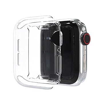 Capa Transparente Silicone Compatível Apple Watch 38 40 42 44mm [FIT IT] (Transparente, 44mm)