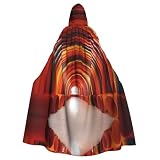 Indoor vortex tube space Hooded Cloak - Extra Large Men's and Women's Hooded Cloak -cHalloween Cloak - Cosplay Costume