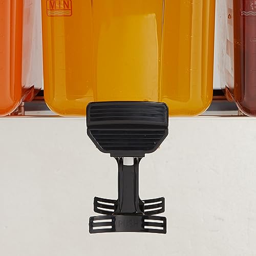 Commercial Beverage Dispenser 14.27Gallon/54L, 380W Stainless Steel Ice Tea & Drink Dispenser with 3 Tanks & Thermostat Control for Parties/Restaurants/Bars/Home/Cafes by Garvee - Used condition - Image 4