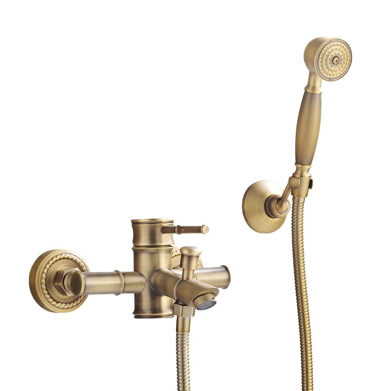 Ensemble de robinet de baignoire rétro mitigeur douche mural laiton B
