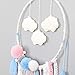 Dremisland Dream Catcher Handmade Traditional White Cloud Dream Catcher with Led String Lights Wall Hanging Kids Room Decor Nursery Wall Art Ornament Decor Craft Gift (Cloud)