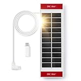 JaeJaes 1PCS Solar Panels 1.3 Watt 5.5 Volt for Motorized Blinds, USB-C Plug Mobile Power Mounted on Windows