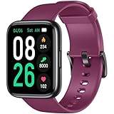EURANS Smart Watch 45mm, AMOLED Fitness Watch with Heart Rate/Sleep Monitor Steps Calories Counter, IP68 Waterproof Activity Tracker Compatible with Android iOS