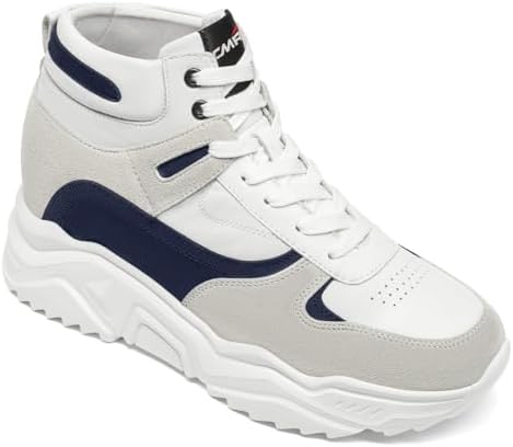 CHAMARIPA Men's Invisible Height Increasing Elevator Shoes Sporty Sneakers High Top Shoes